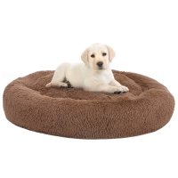 vidaXL Washable Dog & Cat Pillow Brown 90x90x16 cm Plush