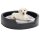 vidaXL Dog Bed Black-Gray 79x70x19 cm Plush and Faux Leather