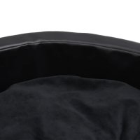 vidaXL Dog Bed Black 69x59x19 cm Plush and Faux Leather
