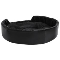 vidaXL Dog Bed Black 90x79x20 cm Plush and Faux Leather