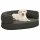 vidaXL Dog Mattress Ergonomic 60x42cm Linen Optics Fleece Dark Grey
