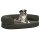 vidaXL Dog Mattress Ergonomic 90x64cm Linen Optics Fleece Dark Grey