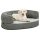 vidaXL Dog Mattress Ergonomic 60x42 cm Linen Optics Fleece Grey