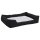 vidaXL dog bed black and white 65x50x20 cm fleece linen look