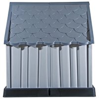 vidaXL dog house gray 92x87x91 cm plastic