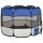 vidaXL Foldable puppy playpen with carrying bag Blue 90x90x58 cm