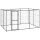 vidaXL outdoor dog kennel with roofing steel 7.26 m²