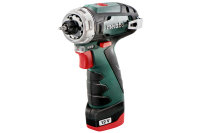 Metabo Akku-Bohrschrauber PowerMaxx BS Basic Set (600080880) 12V; im Kunststoffkoffer inkl. 2x2Ah Li-Power + LC 40