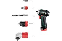 Metabo Akku-Bohrschrauber POWERMAXX BS BL Q (601749500) mit 12V 2x2AH Li-Power und Ladegerät