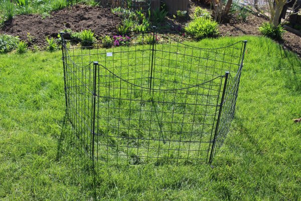 HC Garten & Freizeit Teichzaun Unterbogen Komplettset anthrazit 11 tlg. B-Ware