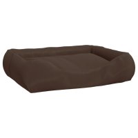 vidaXL Dog bed with cushion Brown 75x58x18 cm Oxford fabric