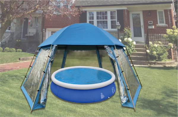 Universal / pool pavilion for pop-up pools, approx. 500 x 433 x 250 cm
