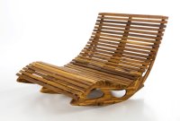 HC Garten & Freizeit Ergonomic double swing lounger XXL sauna lounger made of acacia wood - FSC® certified