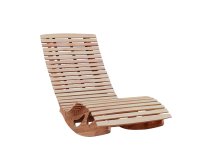 HC Garten & Freizeit Folding ergonomic swing lounger Sauna lounger made of acacia wood - FSC® certified