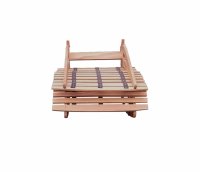 HC Garten & Freizeit Folding ergonomic swing lounger Sauna lounger made of acacia wood - FSC® certified