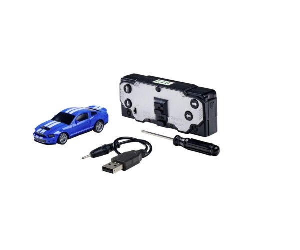 Carson 1:60 Nano Racer Ford Mustang Shelby GT500 blau