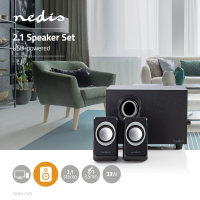 Nedis PC Speaker 2.1 , 33W Speaker Multimedia Boxes for PC Computer Laptop